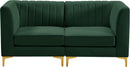 Alina Green Velvet Modular Sectional