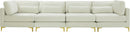 Julia Cream Velvet Modular Sofa (4 Boxes)
