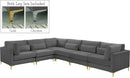 Julia Grey Velvet Modular Sectional (6 Boxes) image