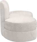 Mitzy Cream Velvet Loveseat
