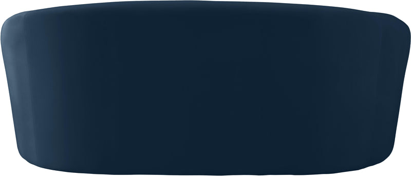 Riley Navy Velvet Loveseat