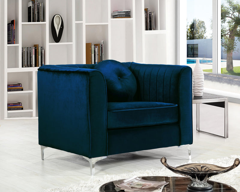 Isabelle Navy Velvet Chair