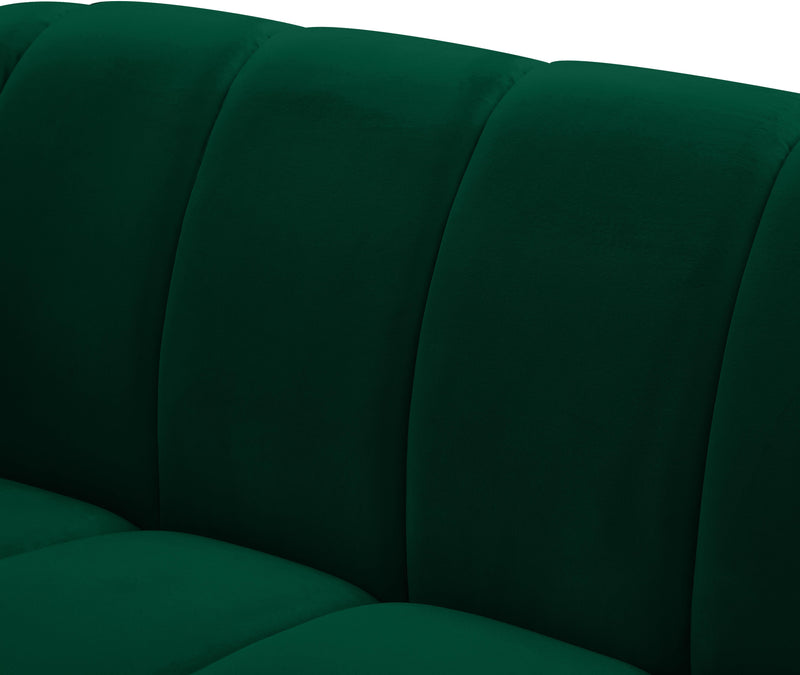 Elijah Green Velvet Sofa