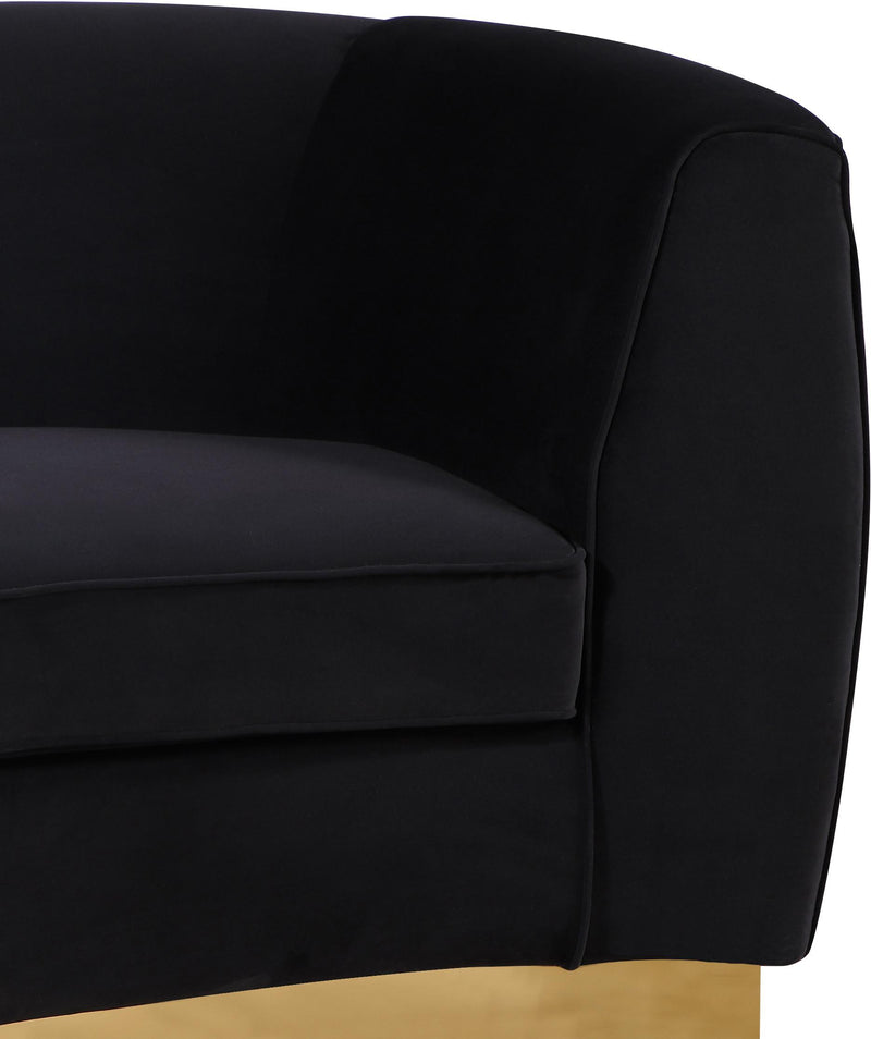 Julian Black Velvet Sofa