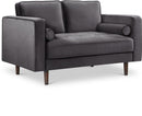 Emily Grey Velvet Loveseat image
