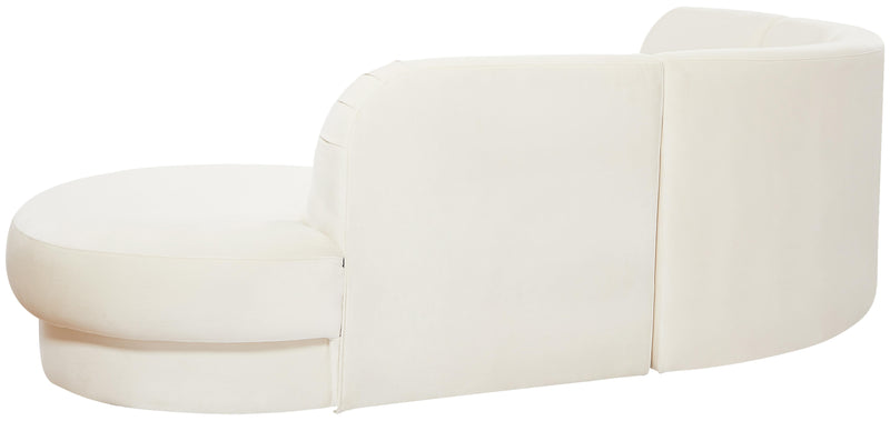 Rosa Cream Velvet 3pc. Sectional (3 Boxes)