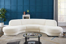 Rosa Cream Velvet 3pc. Sectional (3 Boxes)