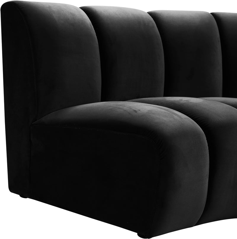 Infinity Black Velvet 10pc. Modular Sectional