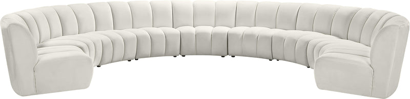 Infinity Cream Velvet 9pc. Modular Sectional image