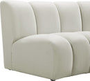 Infinity Cream Velvet 5pc. Modular Sectional