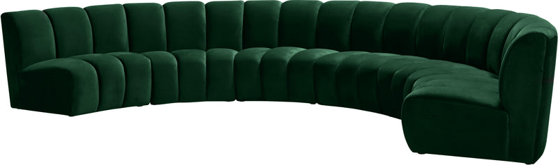 Infinity Green Velvet 6pc. Modular Sectional