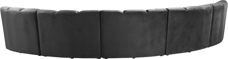 Infinity Grey Velvet 5pc. Modular Sectional