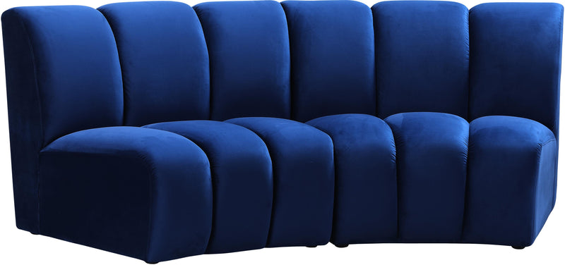 Infinity Navy Velvet 2pc. Modular Sectional