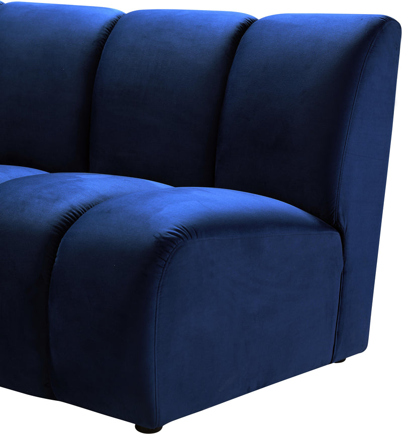 Infinity Navy Velvet 8pc. Modular Sectional