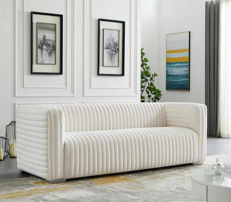 Ravish Cream Velvet Sofa