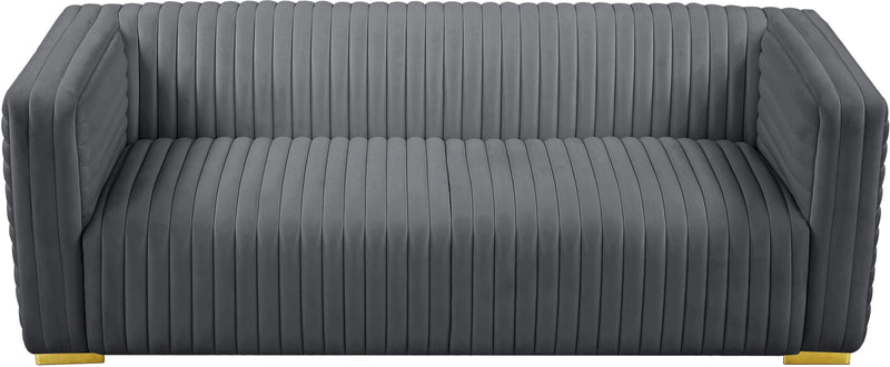 Ravish Grey Velvet Sofa