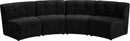Limitless Black Velvet 4pc. Modular Sectional image