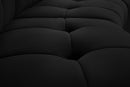 Limitless Black Velvet 3pc. Modular Sectional
