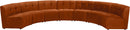Limitless Cognac Velvet 7pc. Modular Sectional image
