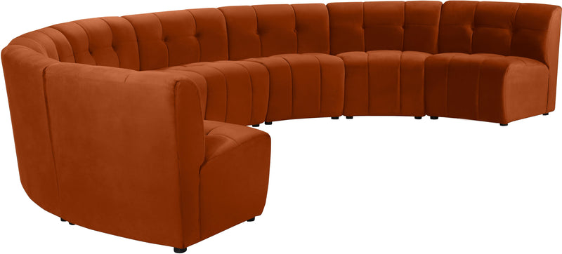 Limitless Cognac Velvet 8pc. Modular Sectional