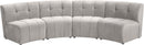 Limitless Cream Velvet 4pc. Modular Sectional image