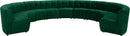 Limitless Green Velvet 11pc. Modular Sectional image