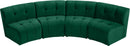 Limitless Green Velvet 4pc. Modular Sectional