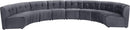 Limitless Grey Velvet 8pc. Modular Sectional image