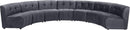 Limitless Grey Velvet 7pc. Modular Sectional image