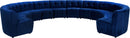 Limitless Navy Velvet 12pc. Modular Sectional image
