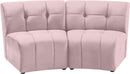 Limitless Pink Velvet 2pc. Modular Sectional image