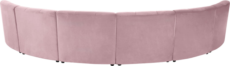 Limitless Pink Velvet 6pc. Modular Sectional