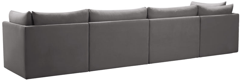 Jacob Grey Velvet Modular Sofa