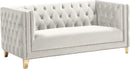 Michelle Cream Velvet Loveseat image
