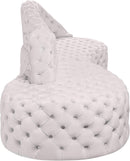 Royal Cream Velvet 2pc. Sectional