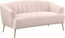 Tori Pink Velvet Loveseat image