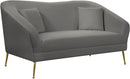 Hermosa Grey Velvet Loveseat image