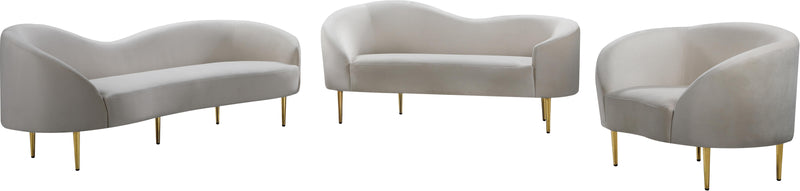 Ritz Cream Velvet Sofa