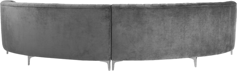 Jackson Grey Velvet 2pc. Sectional