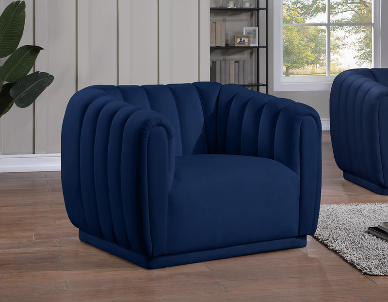 Dixie Navy Velvet Chair