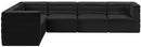 Quincy Black Velvet Modular Sectional