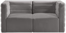 Quincy Grey Velvet Modular Sofa
