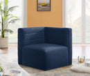 Quincy Navy Velvet Modular Corner Chair