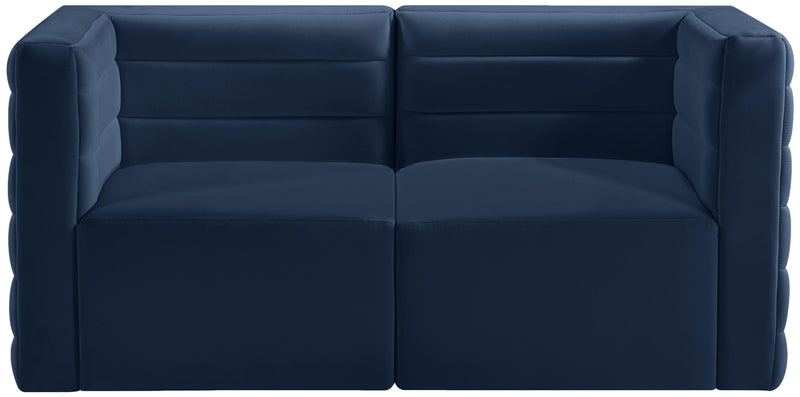 Quincy Navy Velvet Modular Sofa