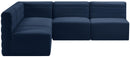 Quincy Navy Velvet Modular Sectional