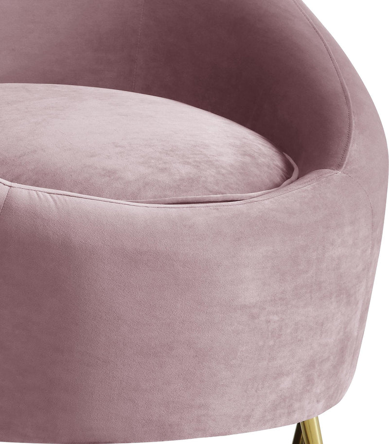 Serpentine Pink Velvet Chair