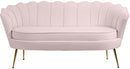 Gardenia Pink Velvet Loveseat