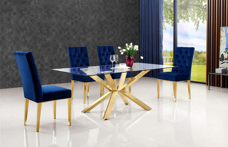 Capri Navy Velvet Dining Chair