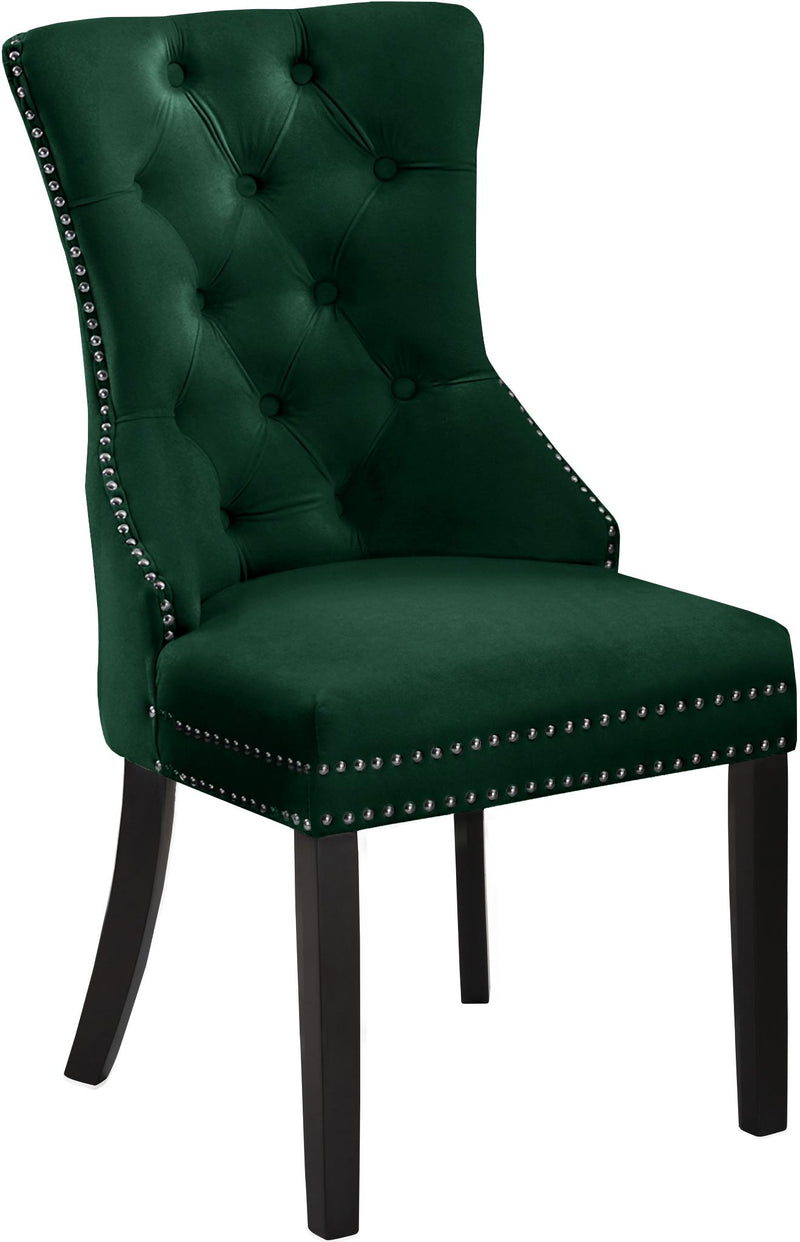 Nikki Green Velvet Dining Chair