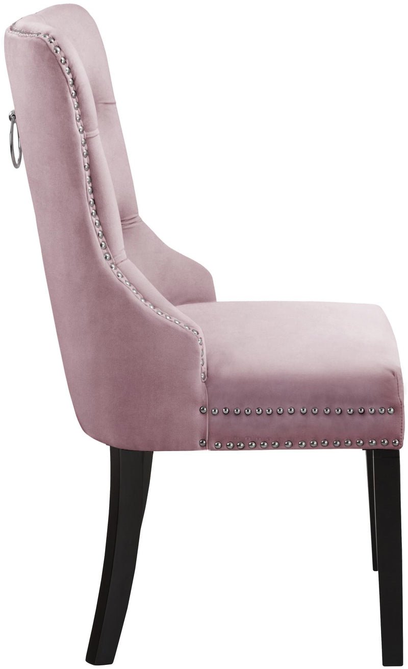 Nikki Pink Velvet Dining Chair